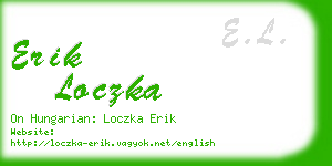 erik loczka business card